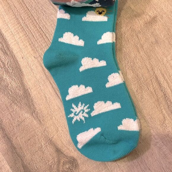 Sock it To Me 3 pack youth age 3-6 Purple and Teal Sloth, Llama and Cloud Socks - Picture 8 of 9